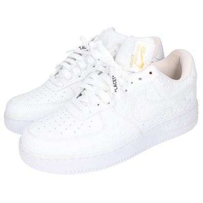ナイキ ×LOUIS VUITTON by Virgil Abloh ホワイト 1A9V86 エアフォース1 ロー スニーカー 8 1/2