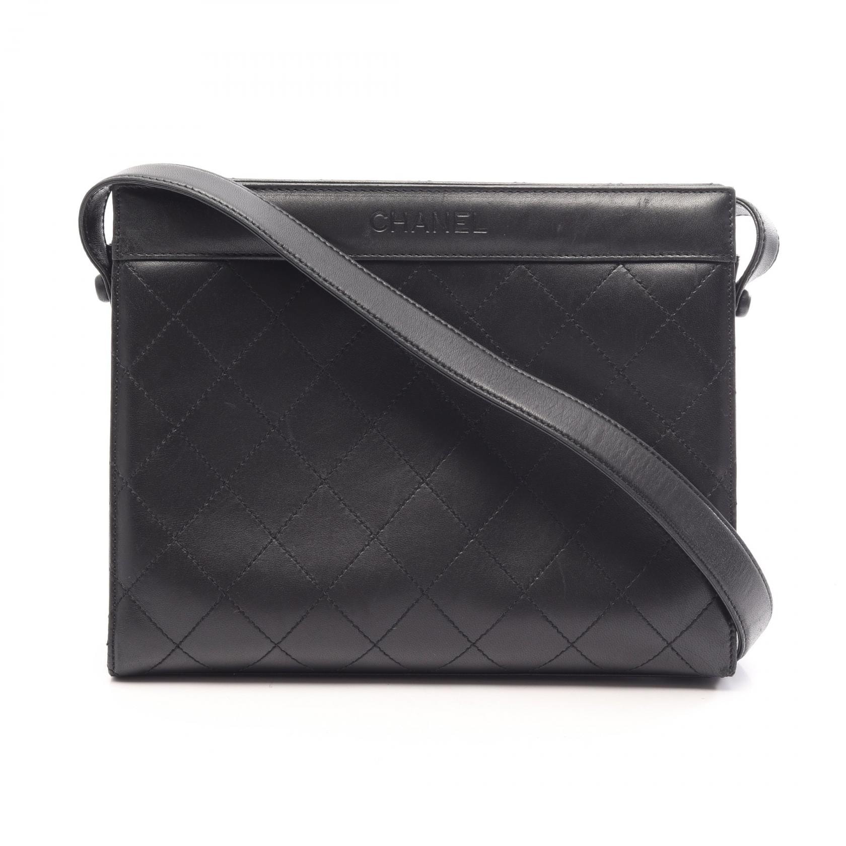 シャネル CHANEL マトラッセ ショルダーバッグ バッグ ラムスキン(羊革) レディース ブラック系 【中古】