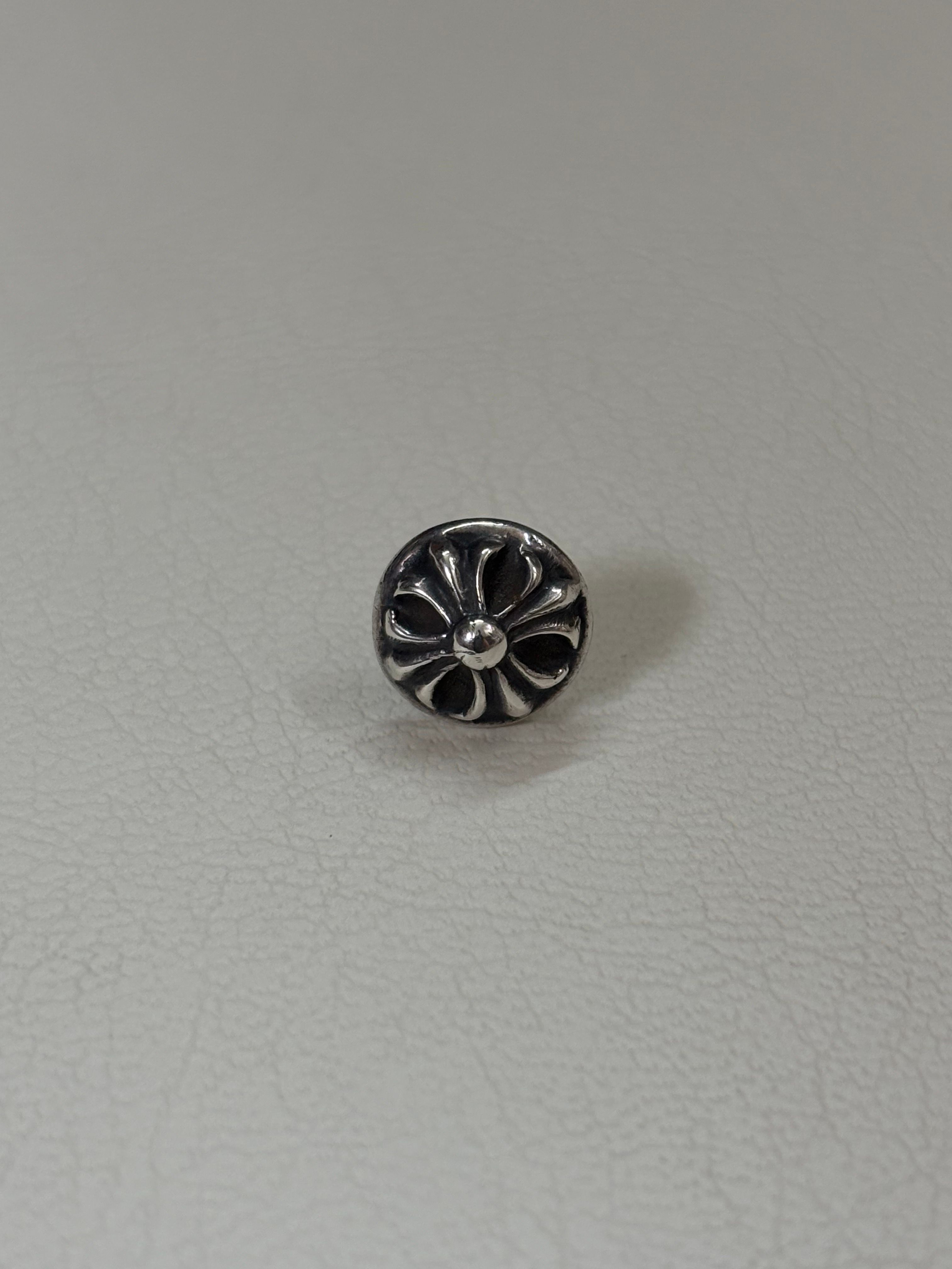 Chrome Hearts Cross Ball Stud Earrings "Silver"