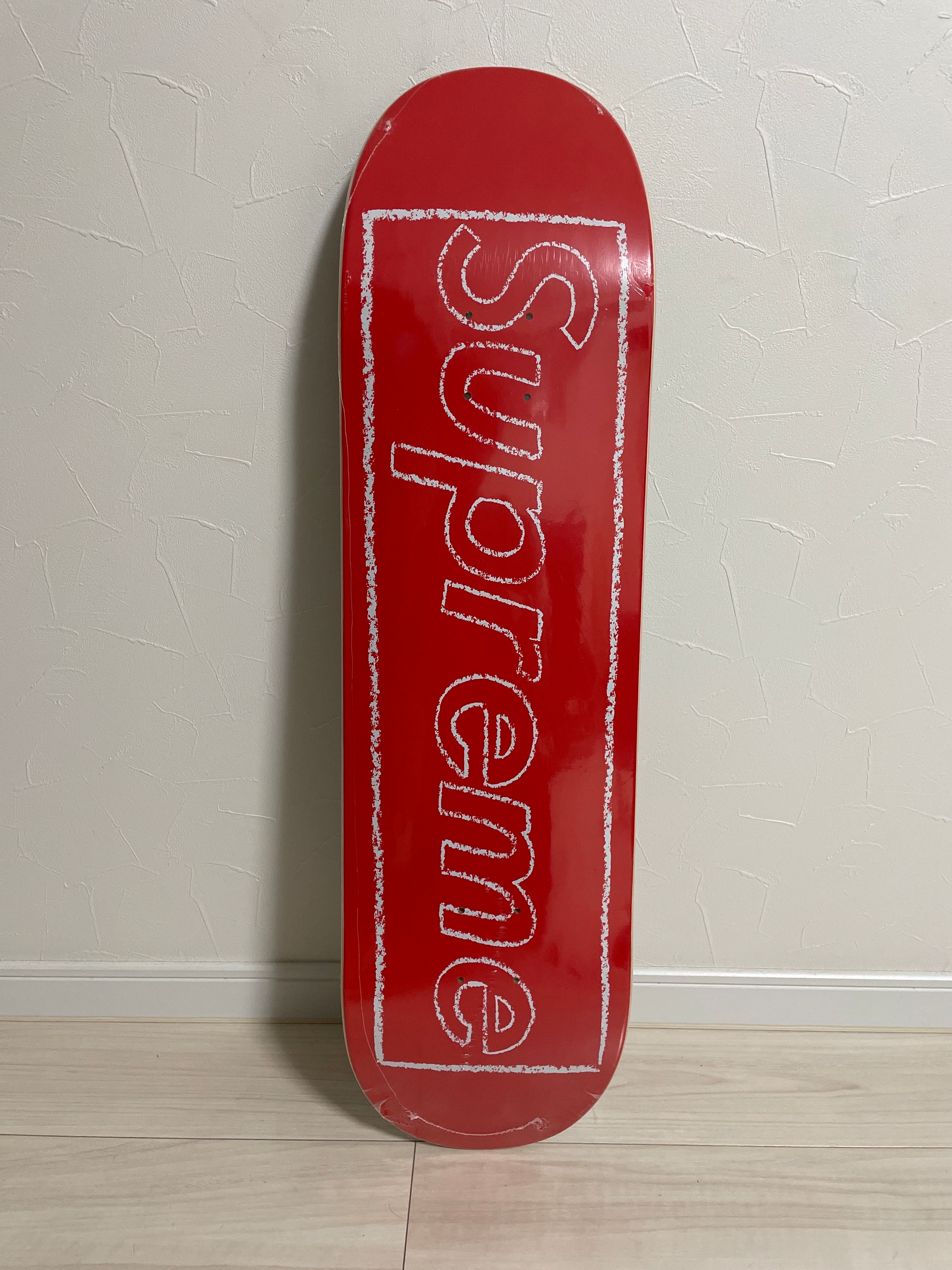 Supreme KAWS Chalk Logo Skateboard "Red"