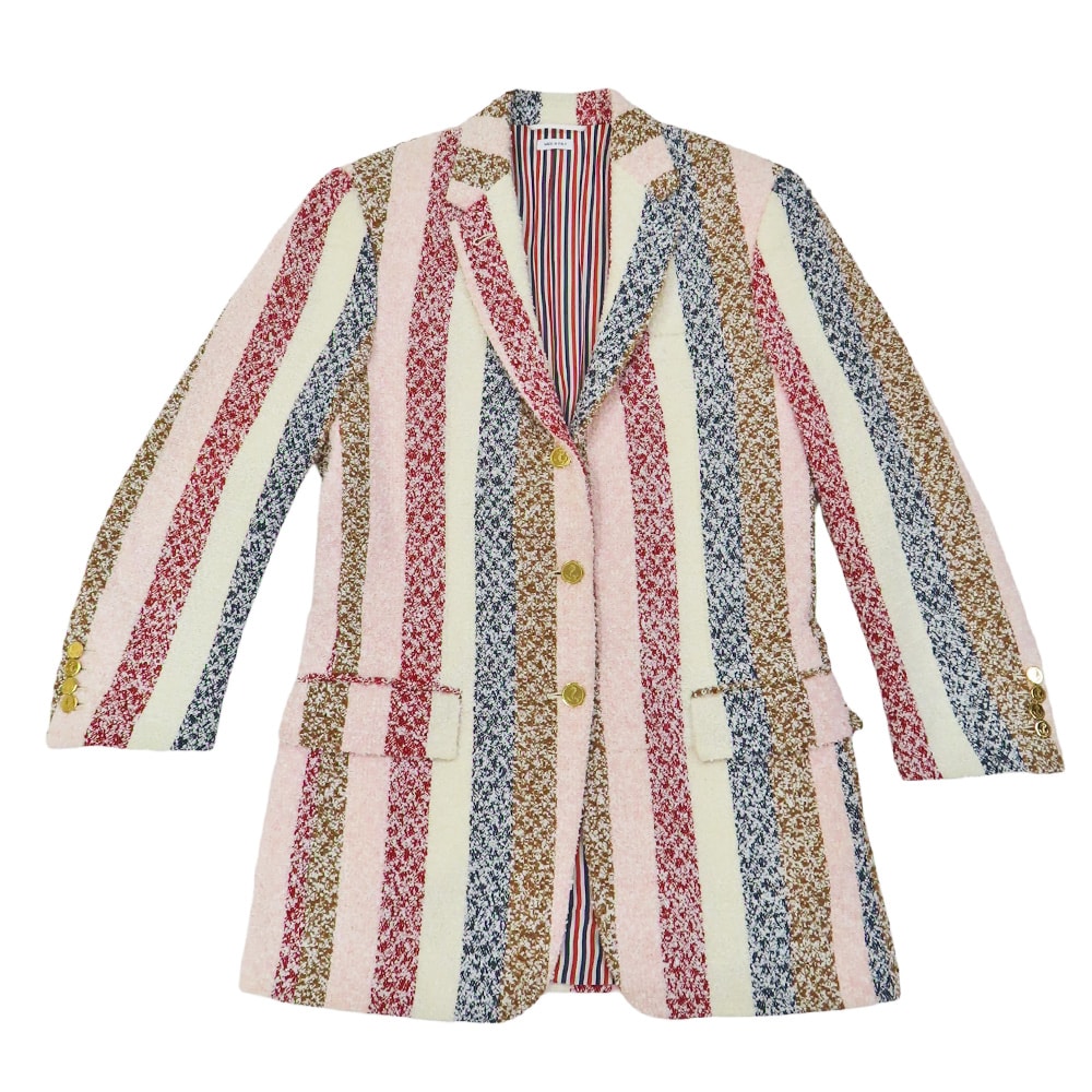トムブラウン スポーツコートドレス ストライプ アイラッシュツイード その他アウター ウール FDS709A03972991 レディース THOM BROWNE 中古