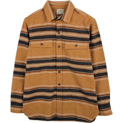 古着 90~00年代 エルエルビーン L.L.Bean ボーダー柄 長袖 シャモアクロスシャツ メンズL相当/eaa477936