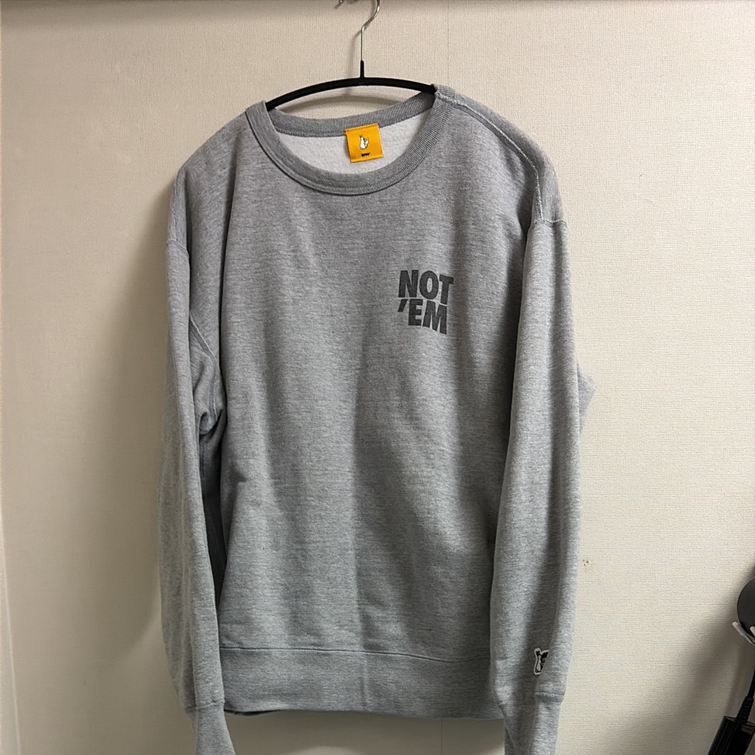 SNKRDUNK collaboration with #FR2 NOT’EM Crew Sweat "Gray"