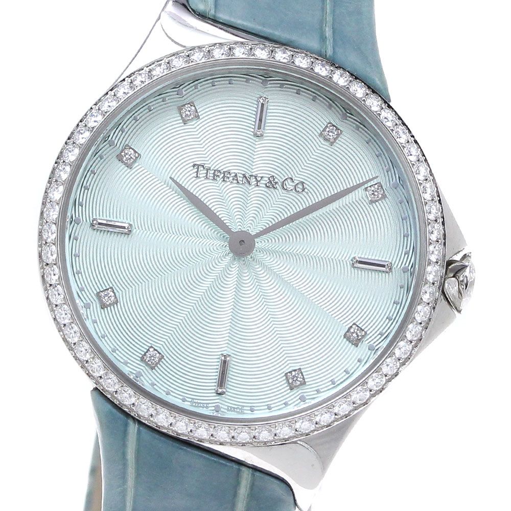 ティファニー メトロ ダイヤベゼル  クォーツ レディース 【中古】