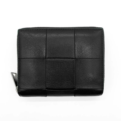 BOTTEGAVENETA ボッテガヴェネタ カセット ジップアラウンド マキシイントレチャート 二つ折り財布
コンパクトウォレット レザー ブラック メンズ
【中古】