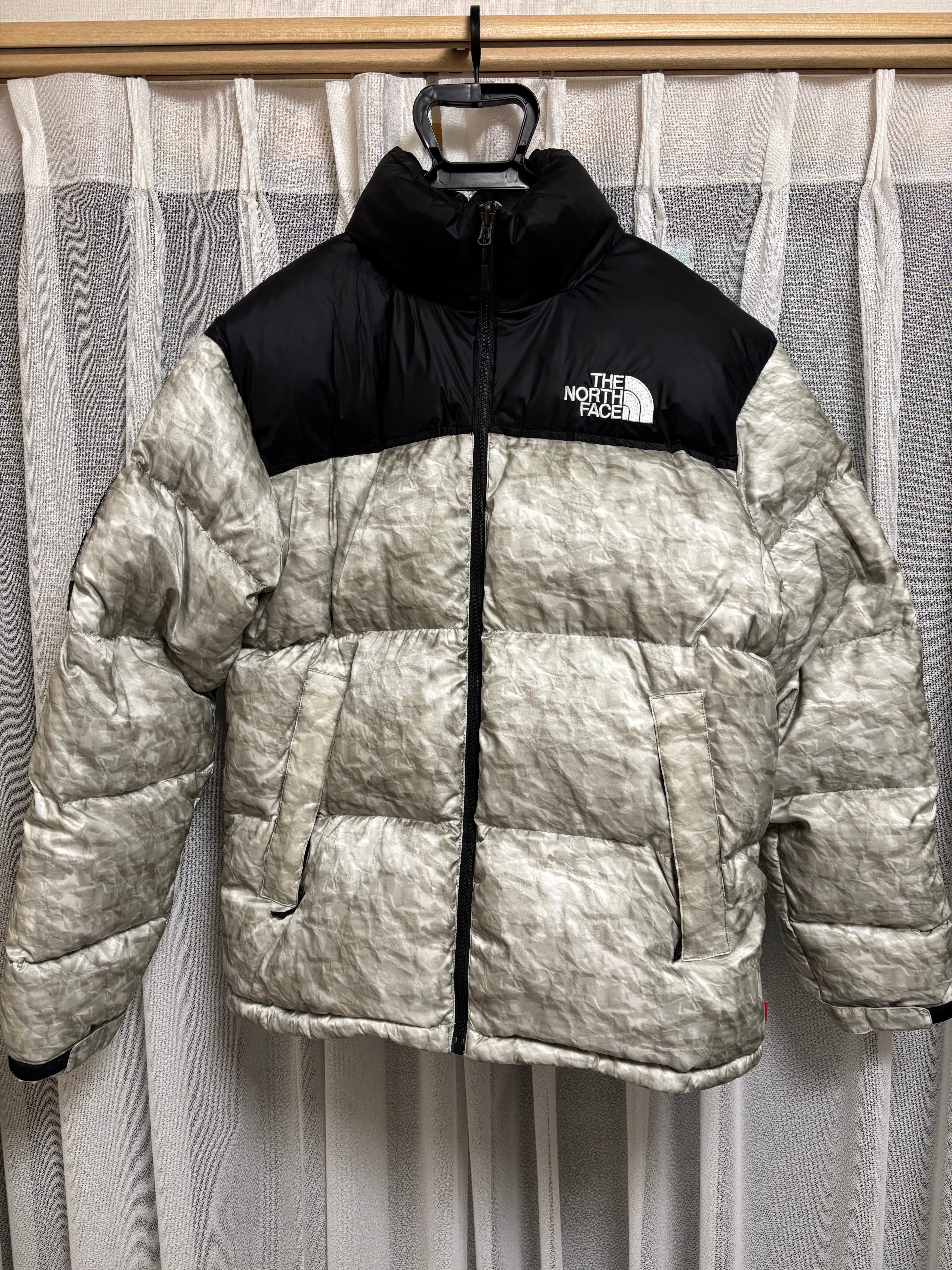 Supreme x The North Face Nuptse Jacket "White Paper Print"