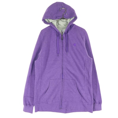 Champion ECO チャンピオンエコ 長袖 スウェット ジップパーカー L パープル
