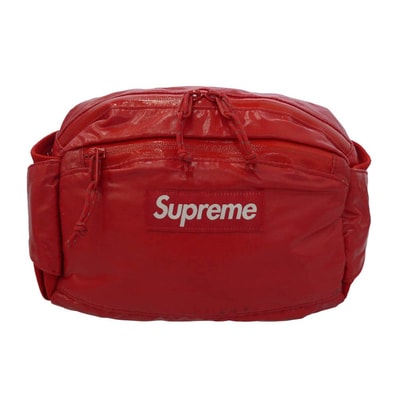 Supreme シュプリーム 17AW Waist Bag ロゴプリント ウエスト バッグ ショルダー バッグ レッド系【中古】