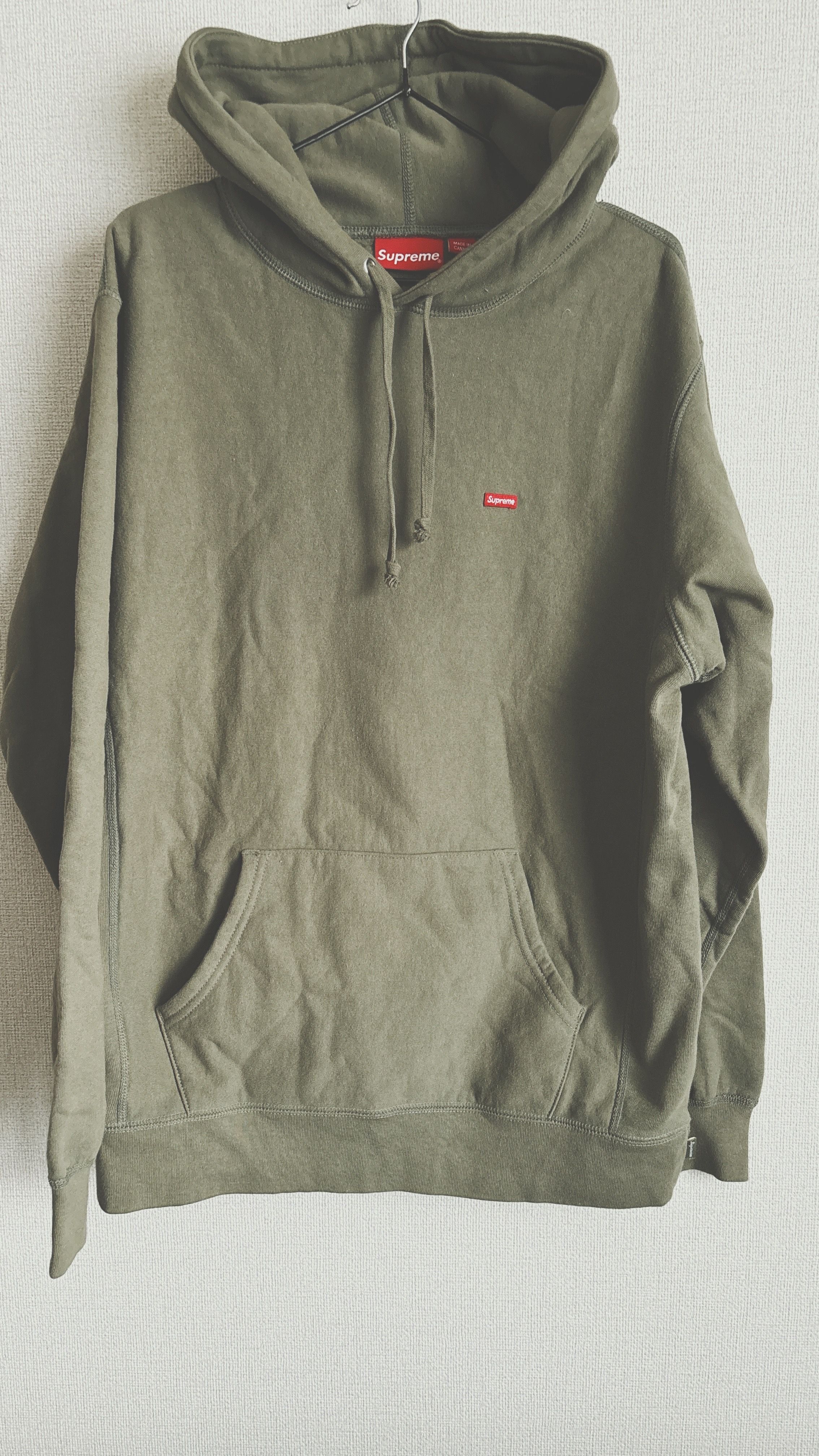 Supreme Small Box Hooded Sweatshirt "Olive" (23SS)