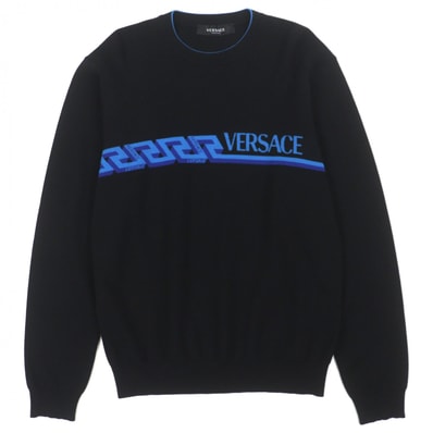 美品 ヴェルサーチ セーター ブラック メンズ 48 1003703