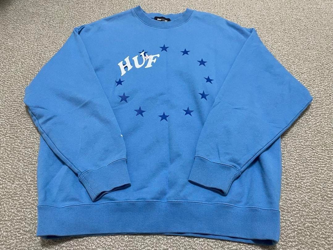 WIND AND SEA x HUF Crew Sweat "Blue"