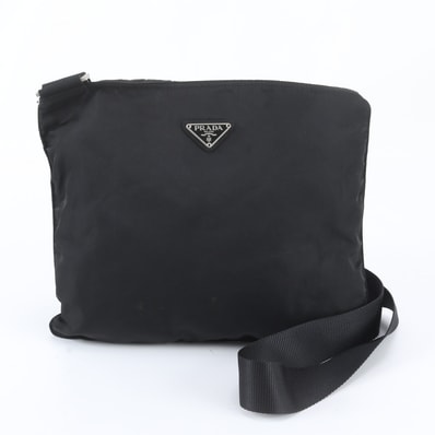 ■美品 プラダ テスート ナイロントライアングルロゴショルダーバッグ