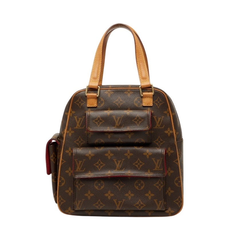 ルイ ヴィトン モノグラム エクサントリ シテ ハンドバッグ M51161 ブラウン PVC レザー レディース LOUIS VUITTON 【中古】