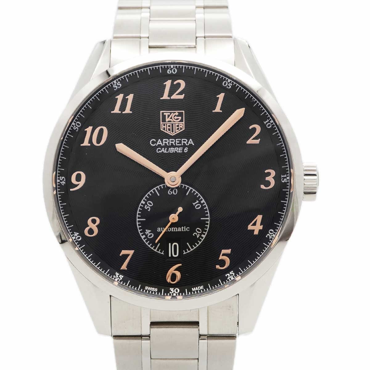 ★SALE【6wdc0237】タグホイヤー カレラ WAS2114 黒文字盤【中古】腕時計 メンズ