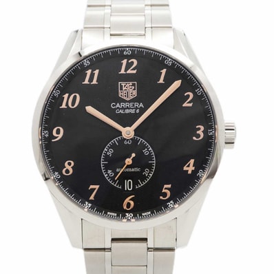 ★SALE【6wdc0237】タグホイヤー カレラ WAS2114 黒文字盤【中古】腕時計 メンズ