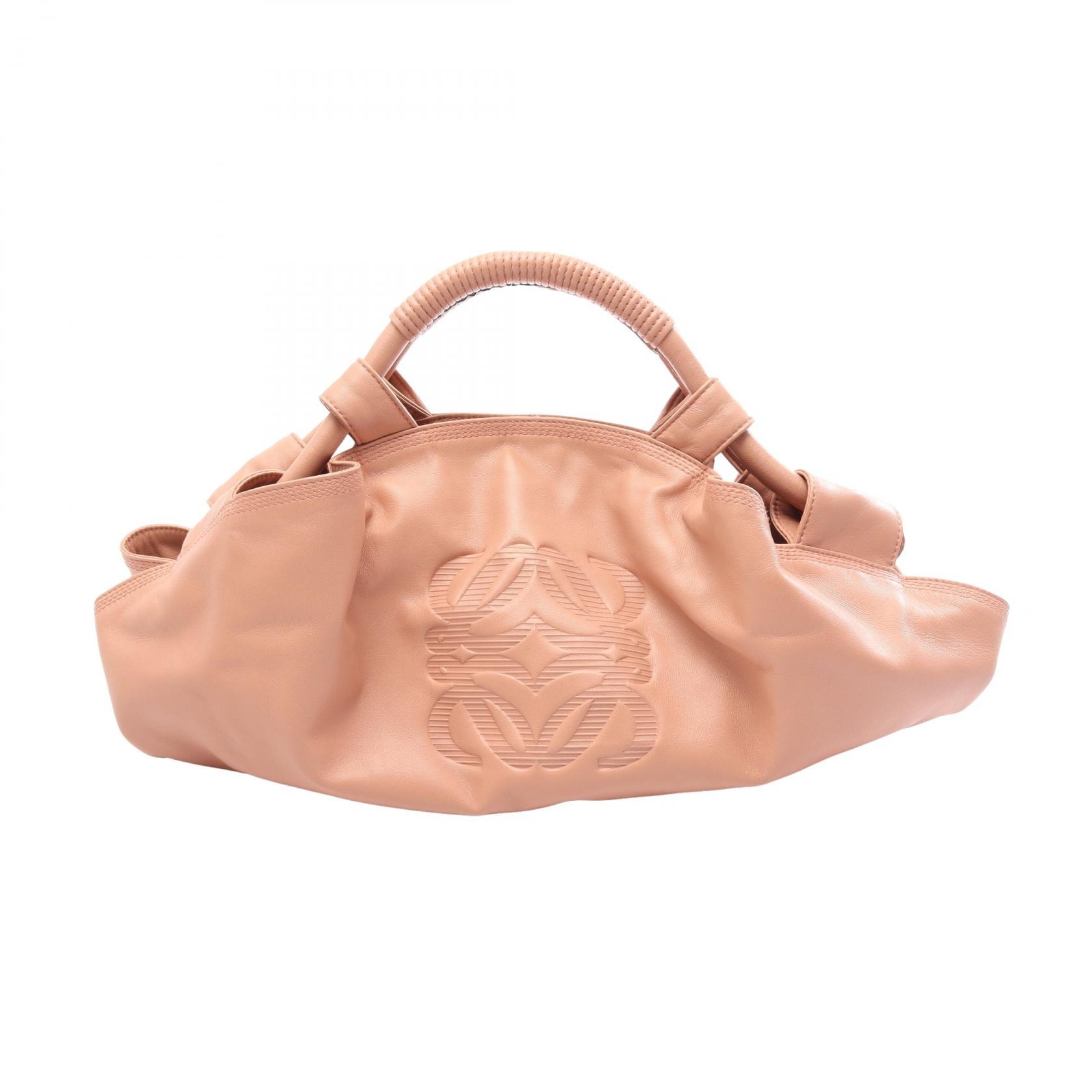 ロエベ LOEWE ナッパアイレ ハンドバッグ バッグ レザー レディース ピンク系 【中古】