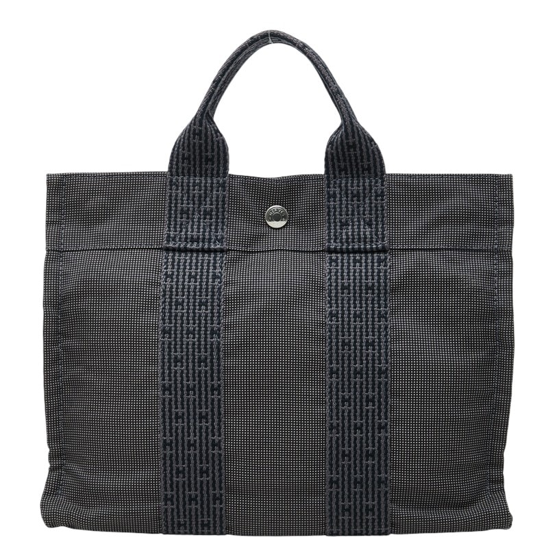 Hermes Her Line PM Canvas Tote Bag "Gray"