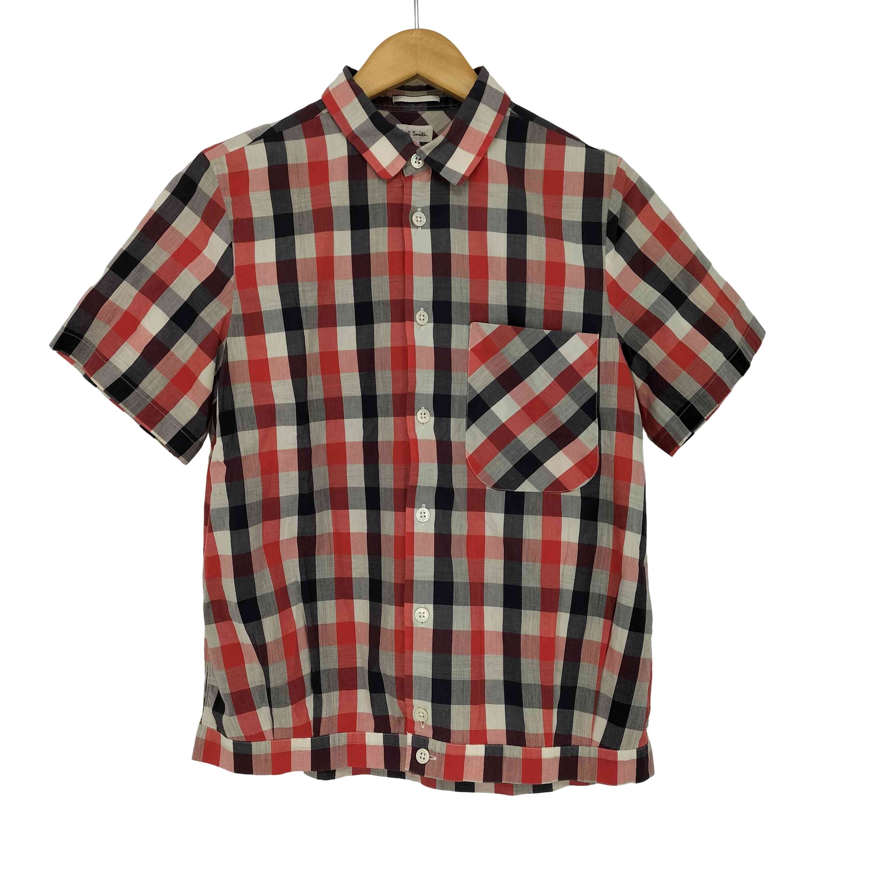 ブロックチェックS/Sシャツ【1140094103511】