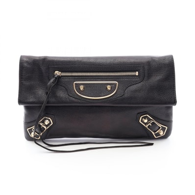 バレンシアガ BALENCIAGA クラシック エンベロープ セカンドバッグ クラッチバッグ バッグ レザー レディース ブラック系 224915 【中古】