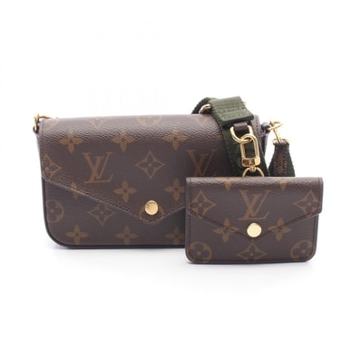 ルイ・ヴィトン LOUIS VUITTON ミュルティ ポシェット フェリシー ショルダーバッグ バッグ PVCコーティングキャンバス モノグラム レディース ブラウン系 / グリーン系 M80091 【中古】