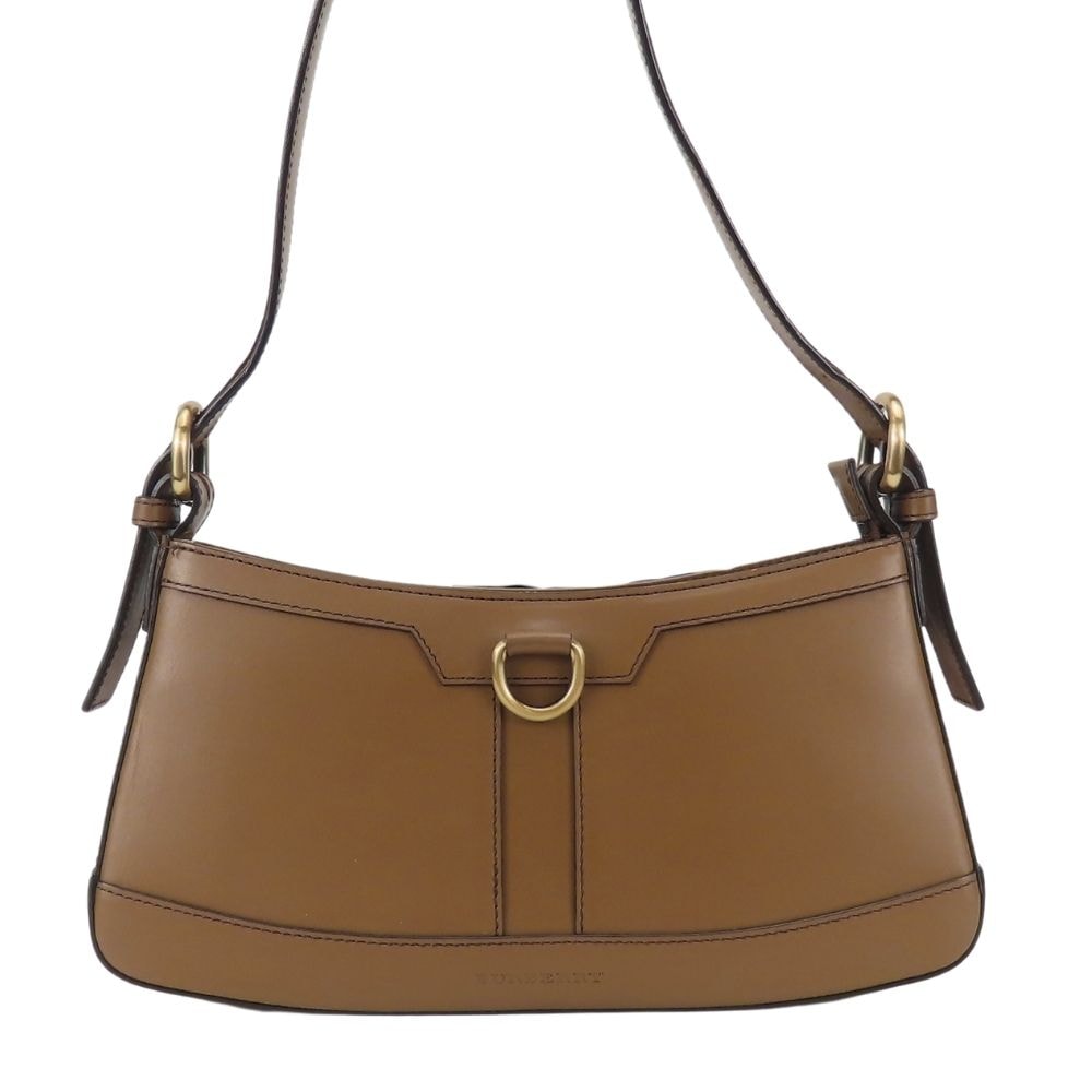 【中古】 バーバリー ショルダーバッグ レザー ブラウン ゴールド金具 肩掛け ワンショルダー レディース 女性 BURBERRY