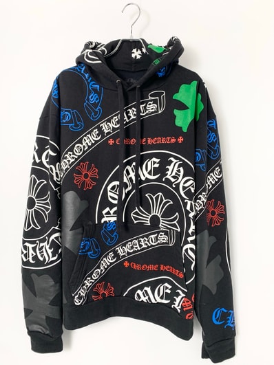 Chrome Hearts Stencil Pattern Print Hoodie Online Exclusive "Black/Multi Color"