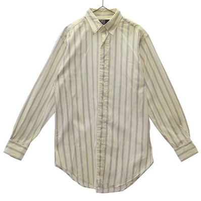 Polo by Ralph Lauren ポロバイラルフローレン ストライプ 長袖 コットンシャツ 39-82 ホワイト×パープル