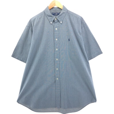 古着 90年代 ラルフローレン Ralph Lauren SPORT スポーツ 半袖 ボタンダウン チェックシャツ メンズXL相当 ヴィンテージ/eaa542620