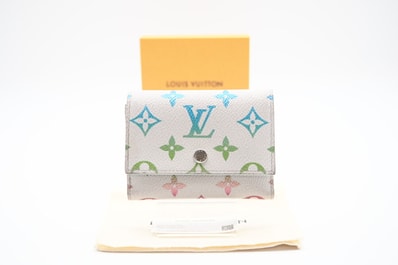 LOUIS VUITTON ルイ・ヴィトン モノグラム ヴィクターウォレット イリデセント グラデーション M14132 三つ折り財布 グレー マルチカラー コーティングキャンバス レディース