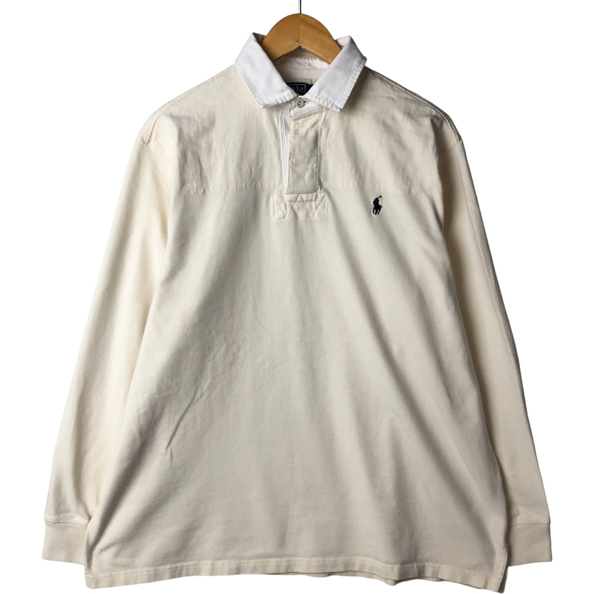 古着 ラルフローレン Ralph Lauren POLO by Ralph Lauren 長袖 ラガーシャツ メンズL相当/eaa591885