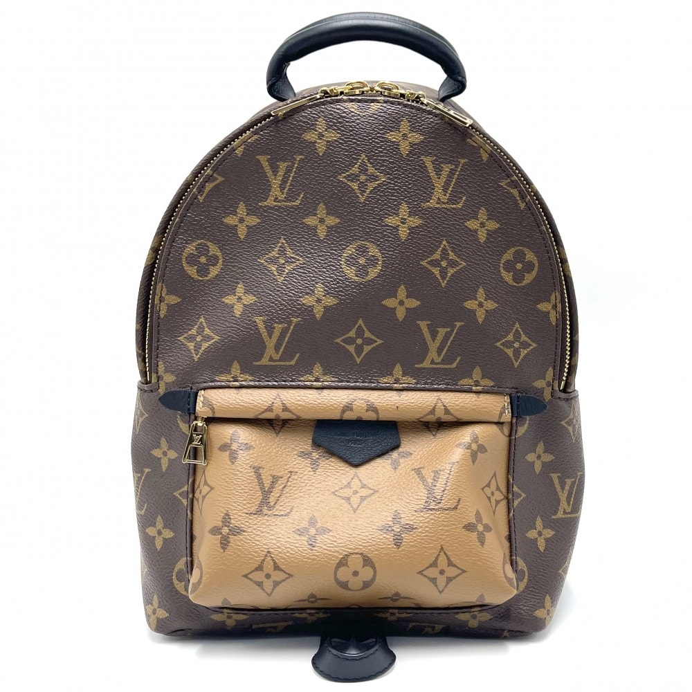 LOUIS VUITTON ルイヴィトン リュック モノグラム パームスプリングス バックパックPM バックパック ブラウン 茶 M43116    ゴールド金具 レディース【中古品】