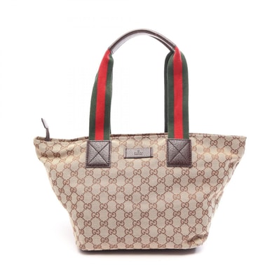 グッチ GUCCI GGキャンパス シェリーライン トートバッグ バッグ レザー キャンパス レディース ベージュ系 / マルチカラー 131230 【中古】