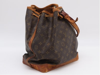 LOUIS VUITTON ルイ・ヴィトン モノグラム ノエ M42224 ハンドバッグ ブラウン コーティングキャンバス レザー レディース