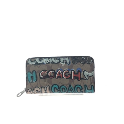 COACH コーチ レディース 長財布 ラウンドファスナー シグネチャー MintSerf CM837