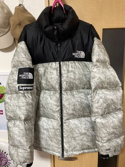 Supreme x The North Face Nuptse Jacket "White Paper Print"