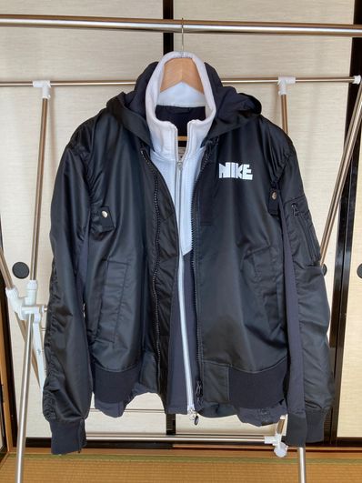 Sacai x Nike NRG Layered Bomber Jacket "Black"