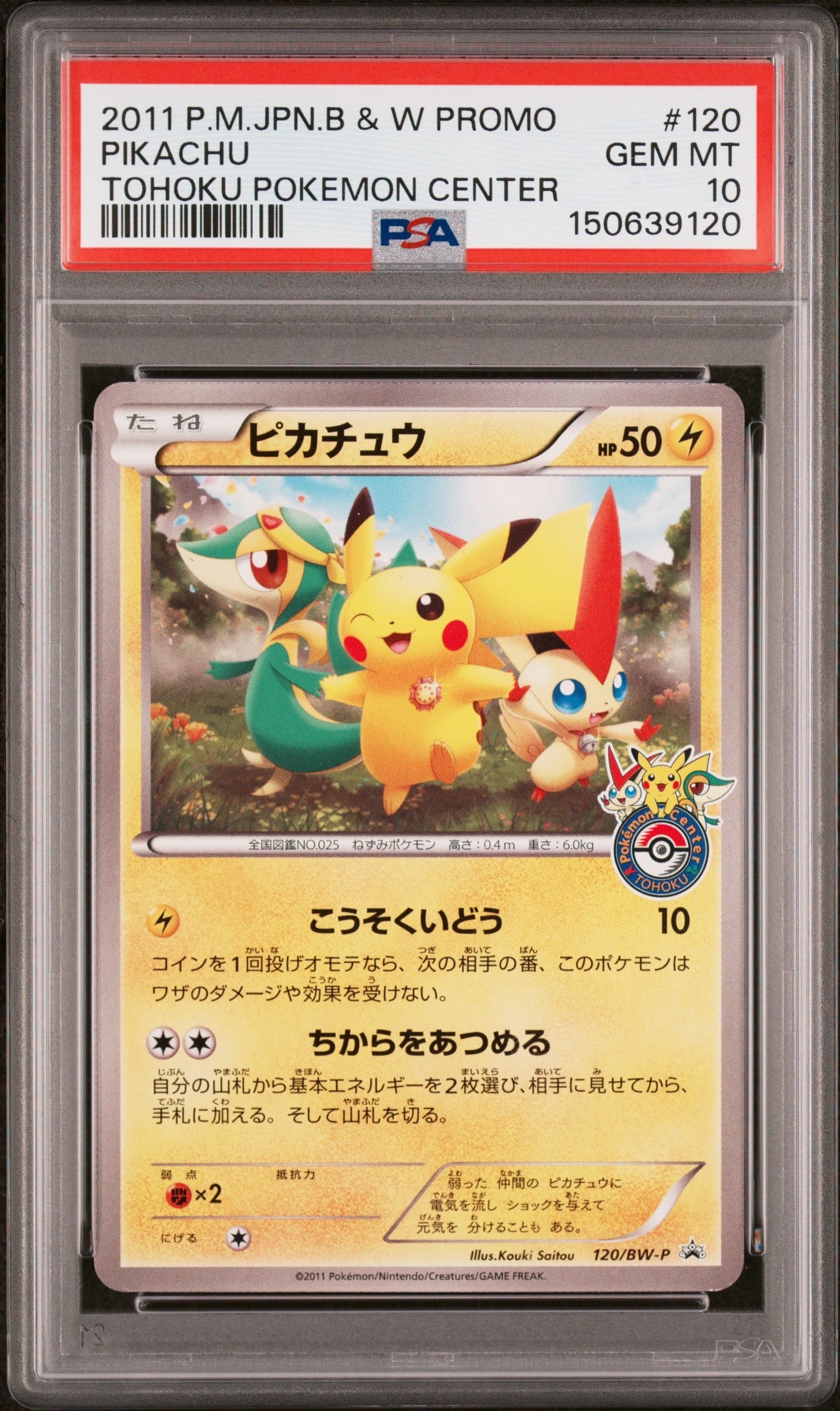 Pikachu P [BW-P 120/BW-P](Promotional Cards "Pokemon Center Tohoku Opening Commemorative Gifts")