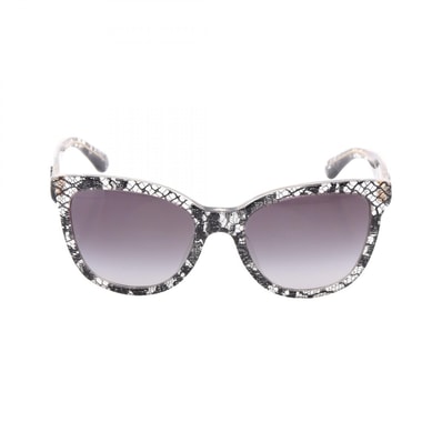 ドルチェアンドガッバーナ DOLCE & GABBANA バタフライシェイプ レース サングラス 衣料品 プラスチック / GP レディース クリア系 / ブラック系 / ゴールド系 【中古】