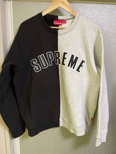 Supreme Split Crewneck Sweatshirt "Black"
