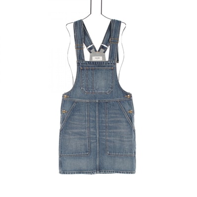 セリーヌ CELINE トリオンフ ワンピース 衣料品 トップス デニム レディース ネイビー系 【中古】