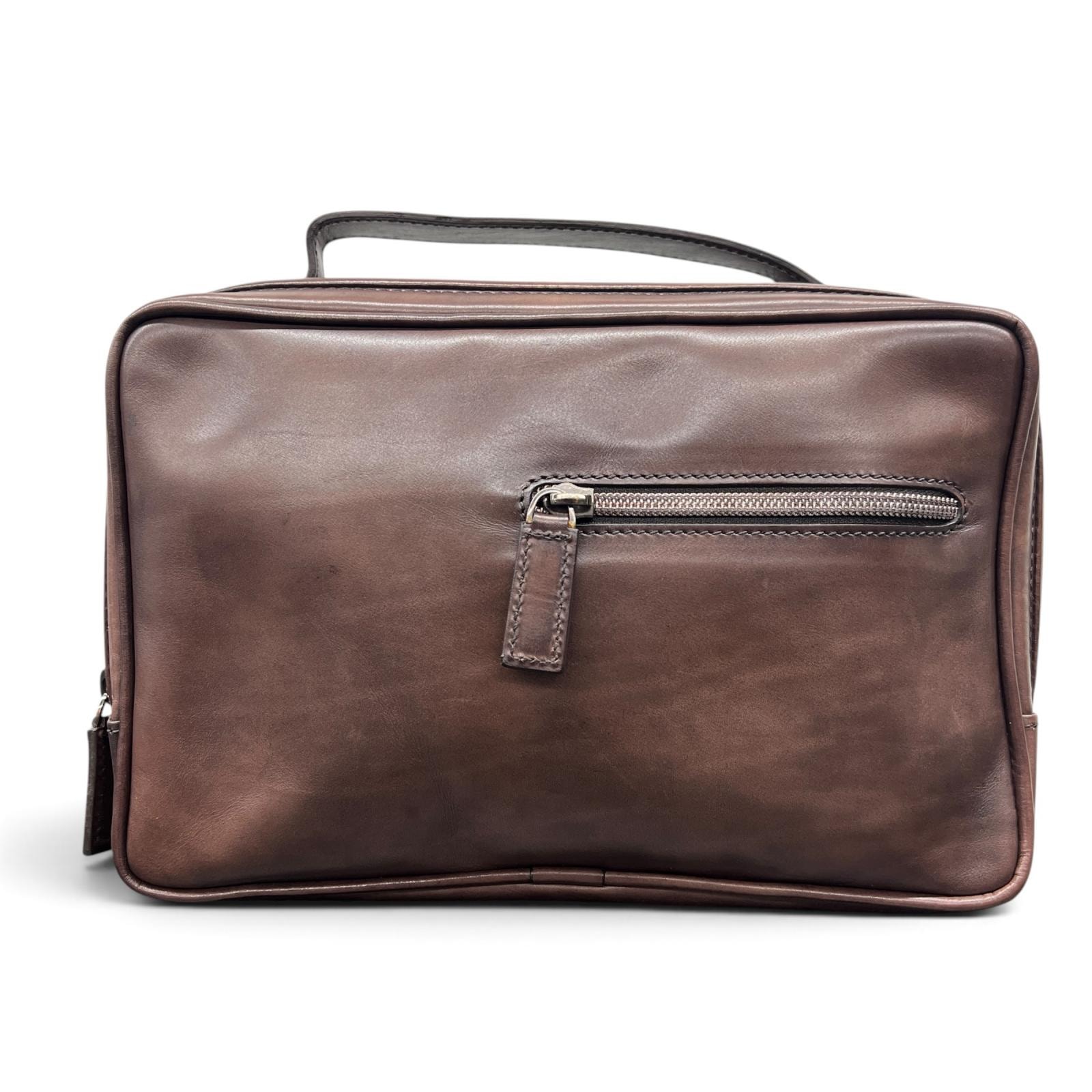Berluti 希少 極美品 ベルルッティ フォーミュラ1002 ハンドバッグ レザー ブラウン メンズ セカンドバッグ Aランク 中古 鑑定済 ベルルッティバッグ