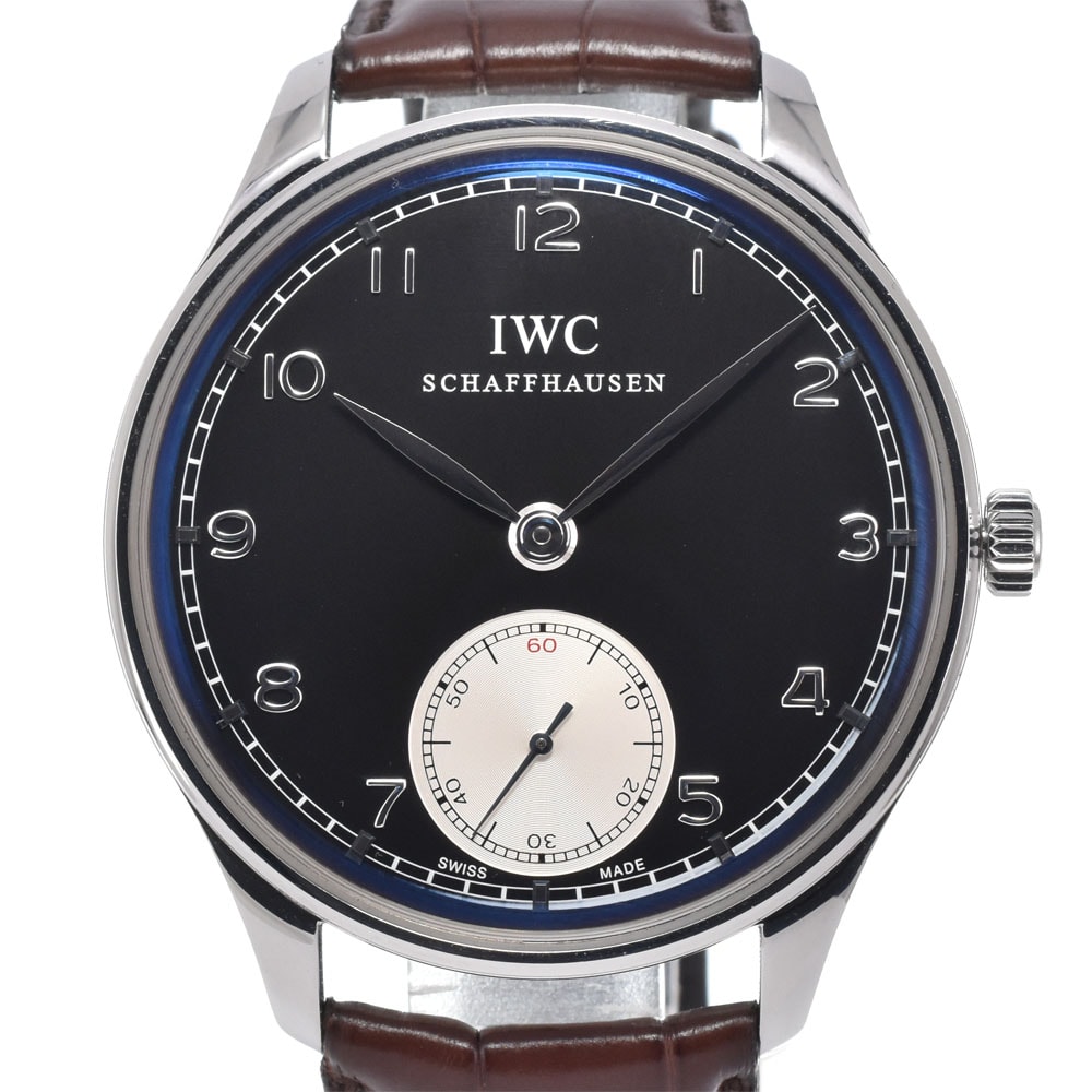 IWC IWC SCHAFFHAUSEN IW545404 ポルトギーゼ ブラック 手巻き メンズ 美品 腕時計 N#151206