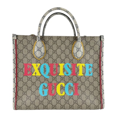 グッチ GUCCI ハンドバッグ ショルダーバッグ GGスプリームキャンバス ブラウン/ネイビー ゴールド レディース 680956【中古】 z9596