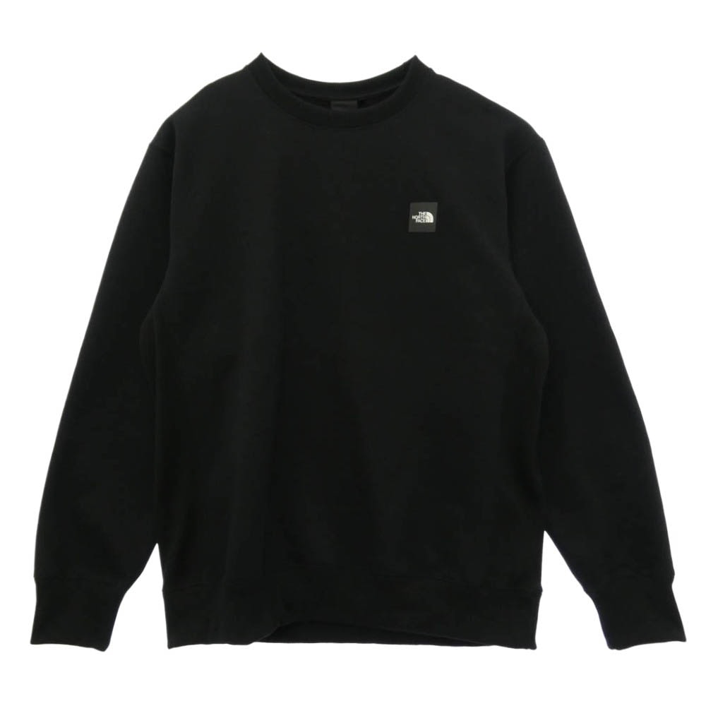 THE NORTH FACE ノースフェイス NT62231 SQUARE LOGO CREW スクエア ロゴ 長袖 スウェット ブラック系 XL【中古】