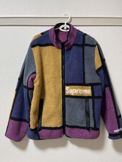Supreme Reversible Colorblocked Fleece Jacket "Purple"