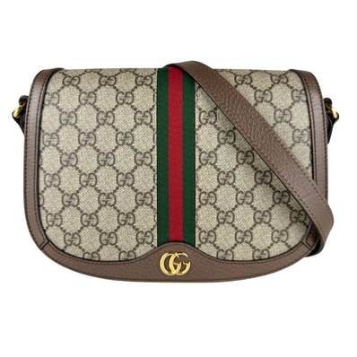 グッチ GUCCI ショルダーバッグ オフィディア GGスプリームキャンバス ブラウン レディース 601044【中古】 z8835