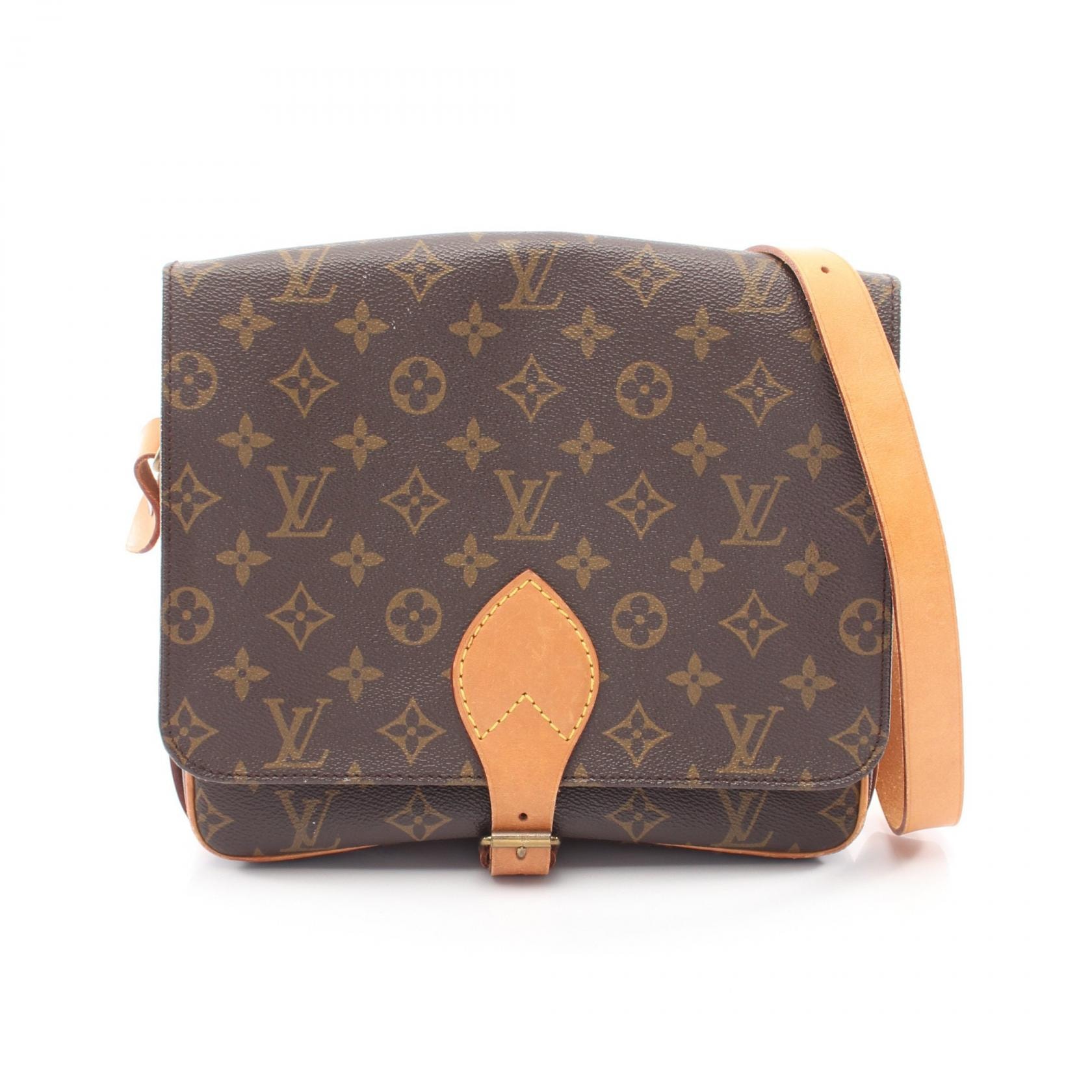 ルイ・ヴィトン LOUIS VUITTON カルトシエールGM ショルダーバッグ バッグ PVCコーティングキャンバス レザー モノグラム レディース ブラウン系 M51252 【中古】