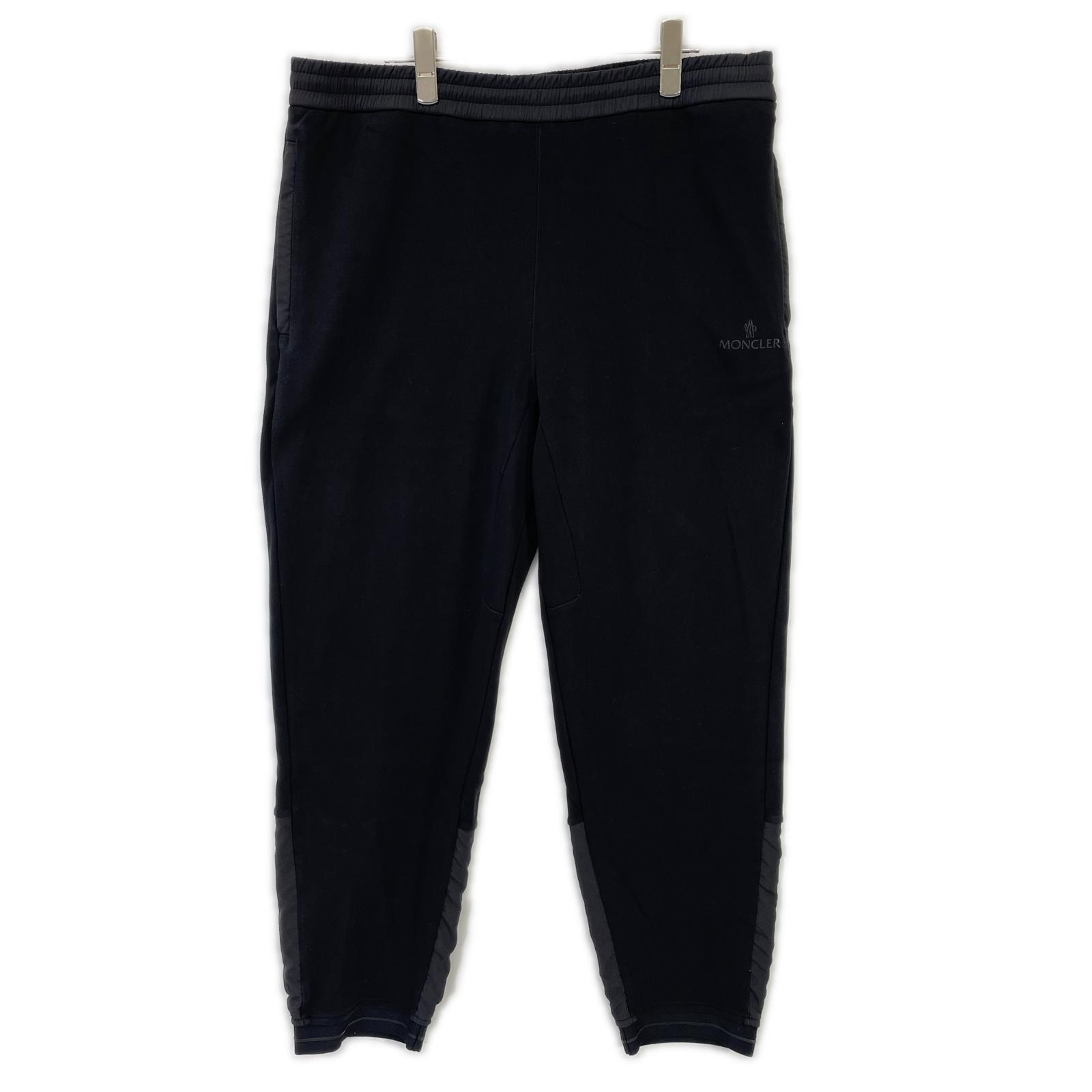 モンクレール 23年 ブラック PANTALONE LUNGO パンツ L