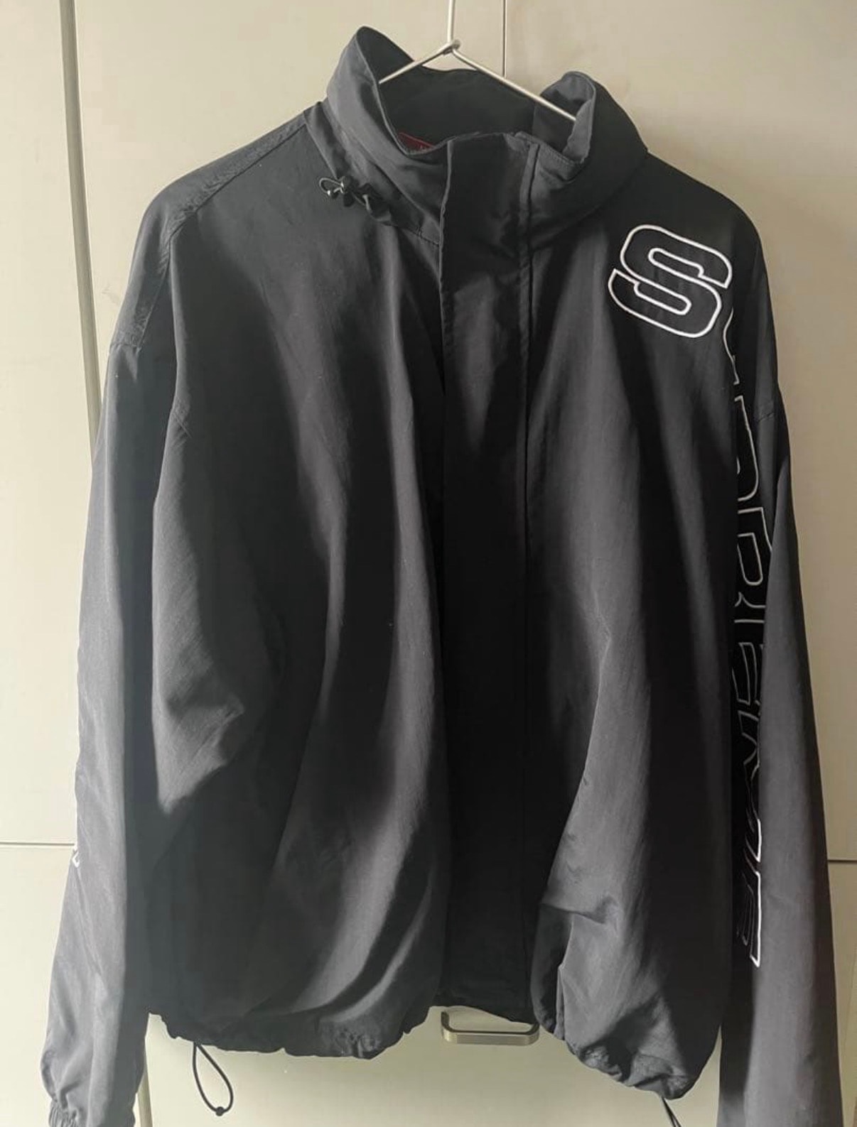 Supreme Spellout Embroidered Track Jacket "Black"