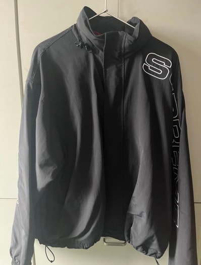 Supreme Spellout Embroidered Track Jacket "Black"